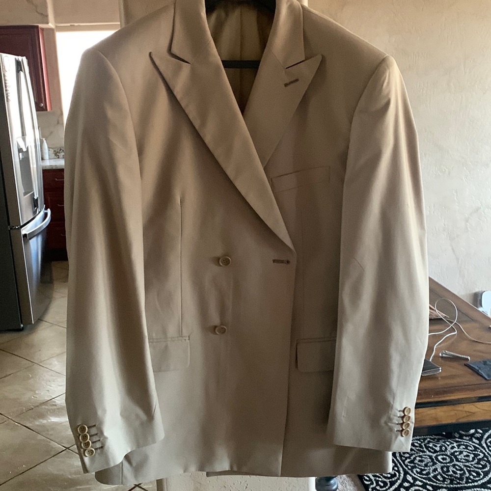 Tessori 38R beige suit, used.